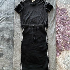 Michael Kors  Stripe Tee & Bodycon Skirt set
